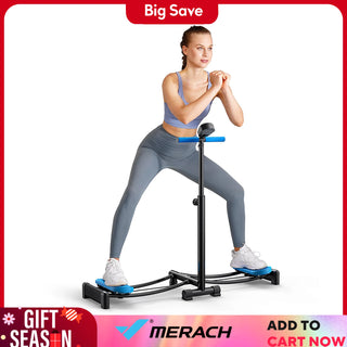 MERACH Ski Machine Simulated Ski Trainer Adjustable Height Ski Machine Exercise Equipment for Leg Pelvic Floor Muscle Workout