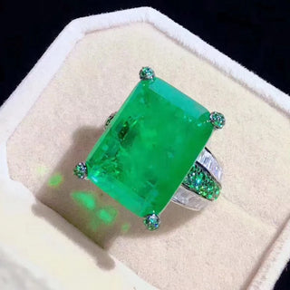 Luxury Created Gemstones Diamond Ring