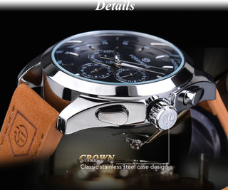 Automatic Genuine Leather Mechanical Wristwatch