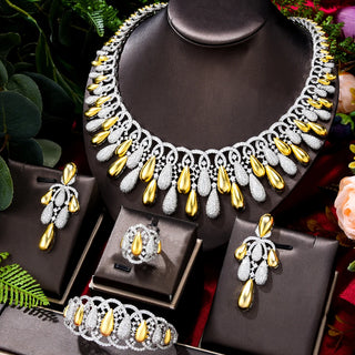 Luxury Bridal Gorgeous 4pcs Jewelry Sets
