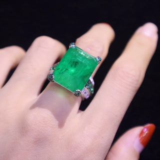 Luxury Created Gemstones Diamond Ring