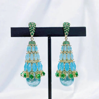 Clear Crystal White Pearl Baroque Earring