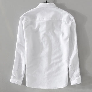 Linen Square Collar Cotton Shirt