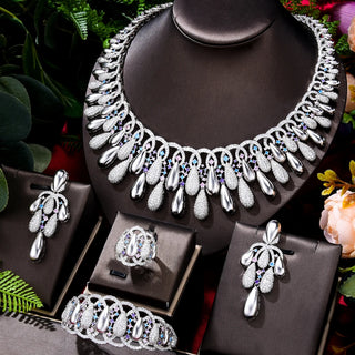 Luxury Bridal Gorgeous 4pcs Jewelry Sets