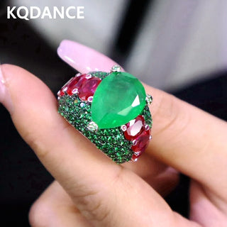 Luxury Large Gemstones Cocktail Ring