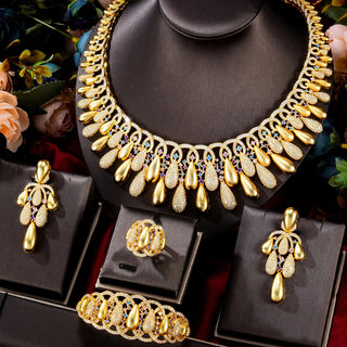 Luxury Bridal Gorgeous 4pcs Jewelry Sets