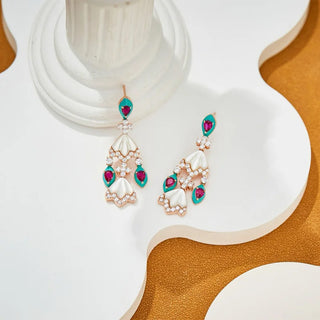 Luxury Maple Leaf Jewelry Set  White Mother of Pearl Necklace Earrings Bracelet Elegant Nature-Inspired Gift for Women jewellery