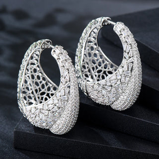 GODKI Luxury Leaf African Dangle Earrings For Women Wedding Cubic Zirconia Crystal DUBAI Bridal Earrings Party Jewelry
