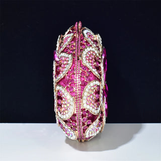 Luxury Flower Crystal Clutch Purse