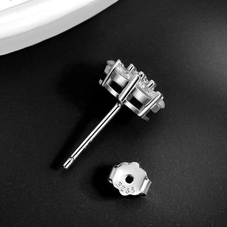 Full Moissanite Wedding Stud Earrings