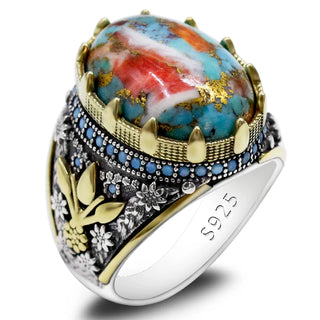 Luxury Oyster Turquoise Handmade Ring