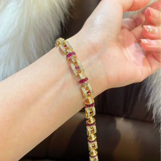 Sapphire Ruby Gemstone Luxury Bracelet