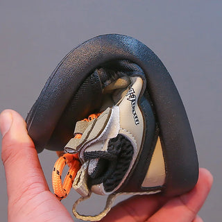 Autumn Sport Shoes For Children Ergonomics PU Leather Kid's Sneakers Soft-soled Anti-slippery Boy's Girl's Running Shoes