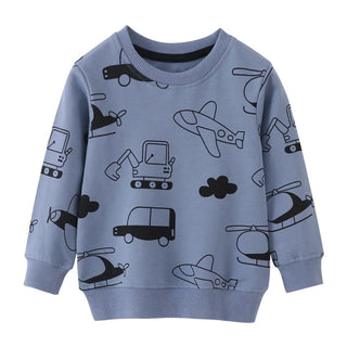 Jumping Meters 2-7T Animals Print Long Sleeve Boys Sweatshirts Children's Clothing Autumn Spring Kids Hooded Tops Costume
