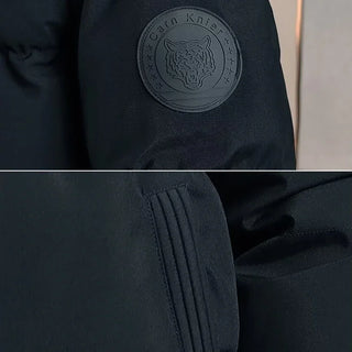 Winter Fleece Lined Thermal Thick Men Jackets Fashion Warm Coat Parkas Loose Korean Style Puffer Coat Outwear Red Black Parka