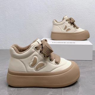 Winter Snow Boots For Children PU Leather Warm Cotton Shoes For Boys Girls Anti-slippery Height Increasing Kid's Plush Boots