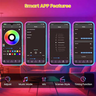 RGB Led Strip Lights 5m 10m 20m 30m Led Room Light with APP Control Flexible Ribbon Luces Led Tape for Room Bedroom Decoration