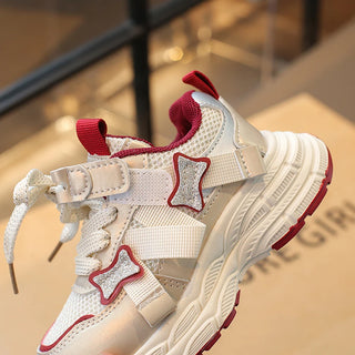 PU Leather Sport Shoes For Children 2025 Trend Fashion Teenager Kid's Sneakers Anti-slippery Breathable Boy's Girl's Sneakers