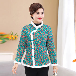 Floral Windproof Warm Ice City Coat