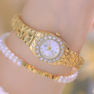 Luxury Diamond Women's Watches High Quality Golden Bracelet Fashion Quartz Wristwatch Ladies Watch Dress Gifts montres femmes