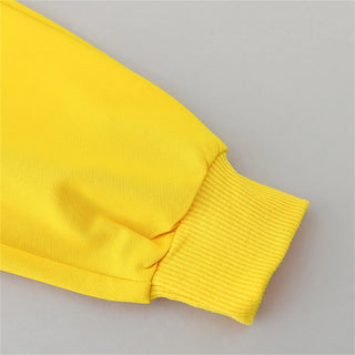 Long sleeved Bear Embroidered Hoodie Set