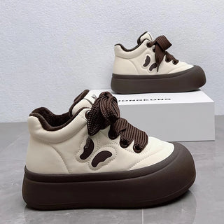 Winter Snow Boots For Children PU Leather Warm Cotton Shoes For Boys Girls Anti-slippery Height Increasing Kid's Plush Boots