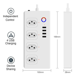 Smart Voice Assistant Power Socket Timer