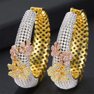 GODKI Luxury Butterfly Statement Big Hoop Earrings For Women Wedding Cubic Zircon CZ DUBAI Bridal Round Circle Hoop Earring 2019