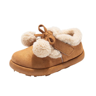 Faux Fur Winter Boots For Children Thick Warm Plush Snow Boots For Boys Girls Anti-slippery Thick Warm Cotton Shoes For Kids