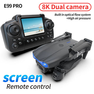 E99 Pro Drone with 8K HD Camera Remote Control Quadcopter Four Axis Aircraft Altitude Hold GPS Flying Toy for Aerial Photography