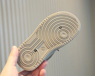 Autumn Sport Shoes For Children PU Leather Waterproof Boy's Girl's Running Shoes Ergonomics Soft-soled Kid's Sneakers