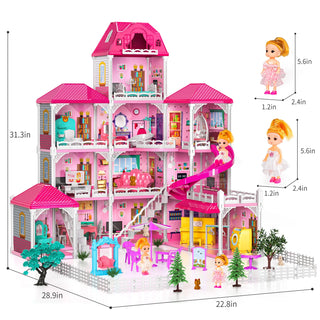 Pretend Play Villa Toy Doll House