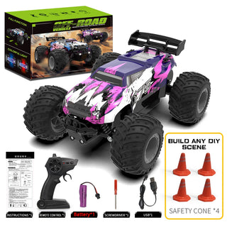 JJRC Q105 Q175 1:18 20 Km/h 2.4GHz Double Motors Drive With LED Light Off Road Remote Control Cars Drift Monster Truck Toys