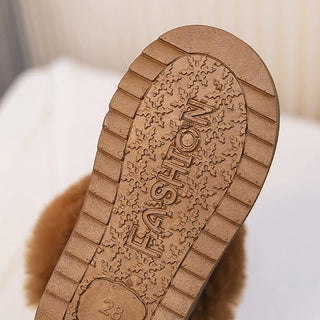 Girls Fleece-Lined Snow Shoes Children Thicken Warm Footwear Kids Winter Boots New Toddler Padded Casual Outdoor Walking Shoes