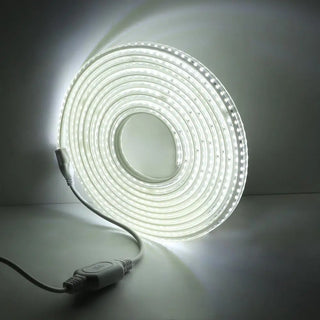 LED Strip Light 120xSMD2835/m EU Plug In AC220V 8W/m Waterproof High Brightness Flexible Home Ceiling Kitchen Garden Tape Lamp