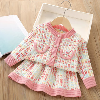 Foreigner Knitted Cardigan Girls Dress