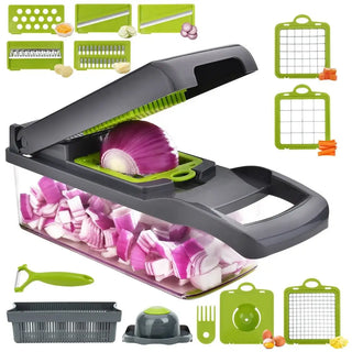 Multifunctional Vegetable  Of 16~26 Pieces  Set Food Vegetable And Fruit Slicer Grater Kitchen Household Accessories Small Tools