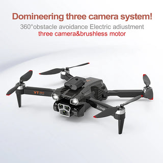 YT150 Drone  HD Three Cameras Brushless Motors FPV Optical Flow Obstacle Avoidance Folding RC Quadcopter
