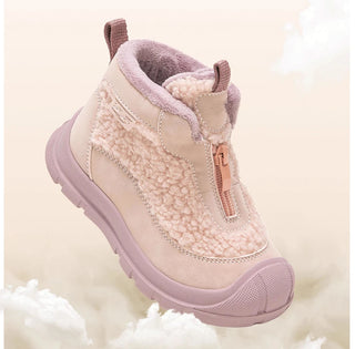 Faux Fur Winter Boots For Girls Thick Warm Teenager Kid's Snow Boots Anti-slippery Outdoor Children's Warm Boots Cotton Shoes