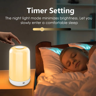 Touch Night Light Bluetooth APP Dimming RGB Lamp 3600mAh Rechargeable Music Ambiance Light Indoor Desktop Decorative Table Lamps