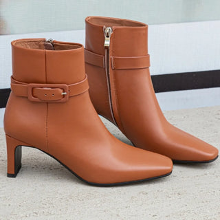 Women's Designer Buckle Ankle Boots