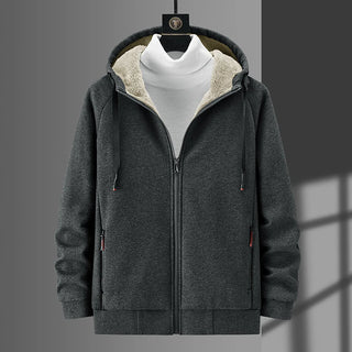 Hoodies Men Winter Fleece Thickened Sweatshirts plus size hood jackets male fleece coats men's lamb fleece cardigan Hoodie Tops
