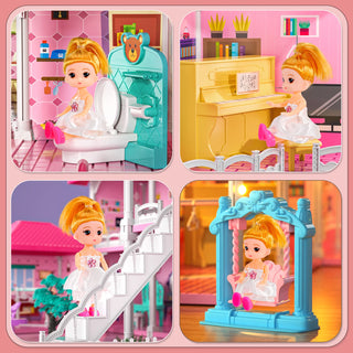 Pretend Play Villa Toy Doll House