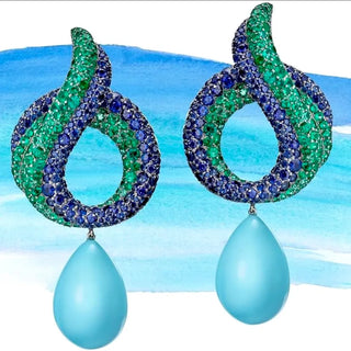 Elegant Gemstone Cubic Zircon Earring