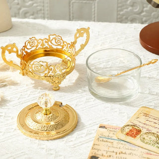 European Style Glass Sugar Bowl