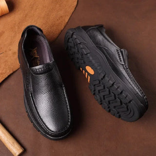 New Leather Casual Business Shoes For Men Cross-Border Manufacturers Direct Sales Light Middle-Aged And Elderly Leather Shoes