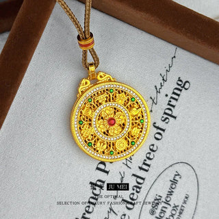 Ancient Filigree 24K Pendant