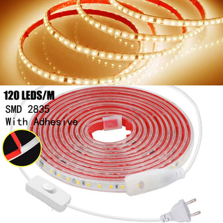 Waterproof LED Strip Light AC 220V 120Leds/m Flexible Tape Lamp Indoor Outdoor Warm Cool White Red Blue Green Pink Home Rope