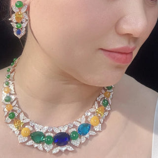 Diamond Tennis Choker Jewelry Sets