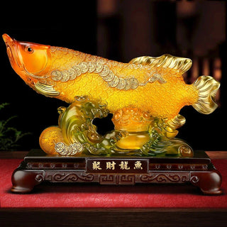 Fortune Golden Fish Resin Fortune  Office Company Store Opening Gift Home Furnishing Living Room Decoration
